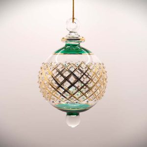 Wide Lattice Dot Ornament (XS,S,M,L) ~ Green